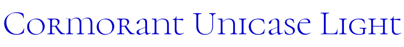 Cormorant Unicase Light 字体